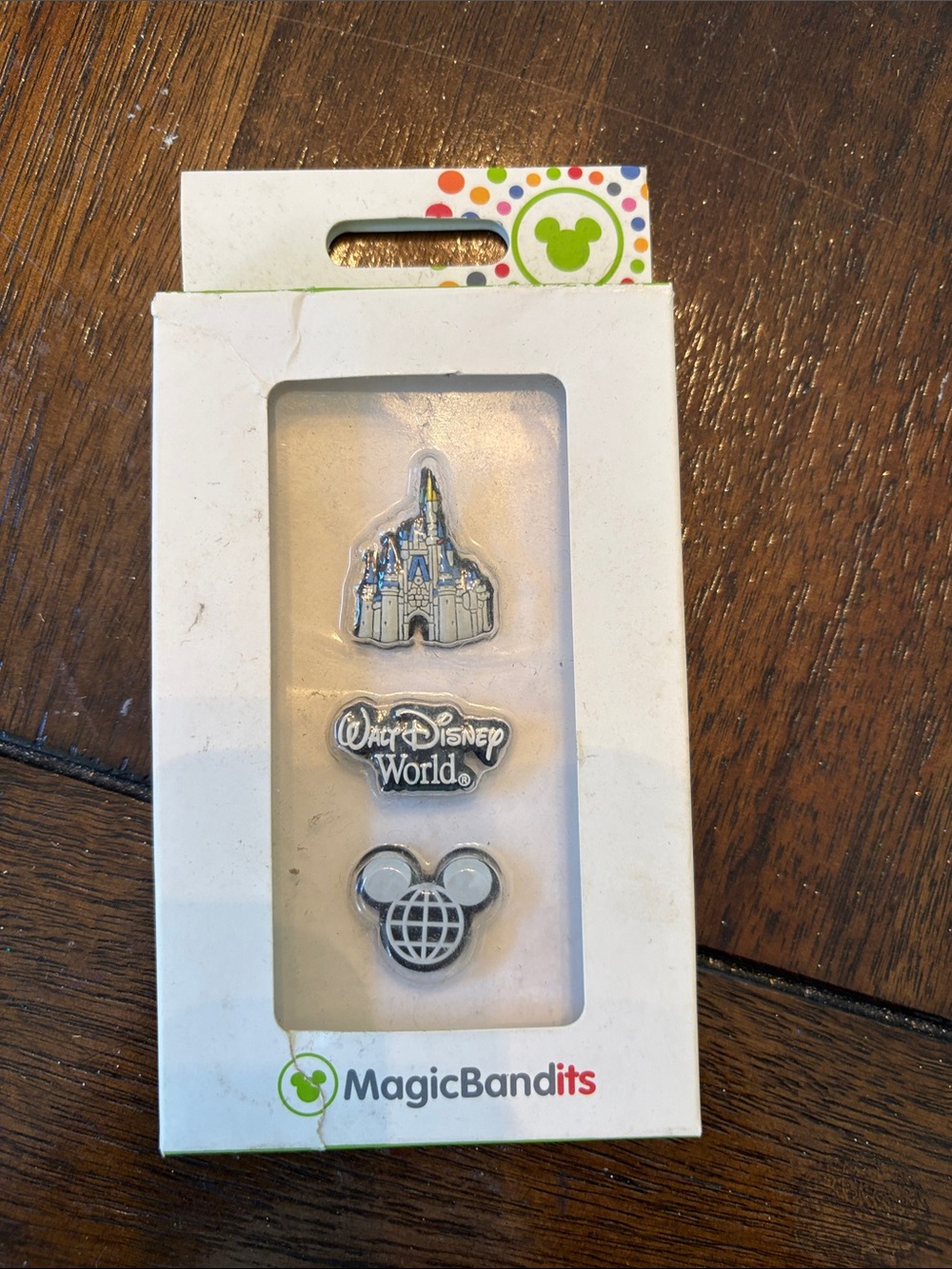 Disney Silver Castle, Walt Disney World Logo & Globe Mickey MagicBand Charms